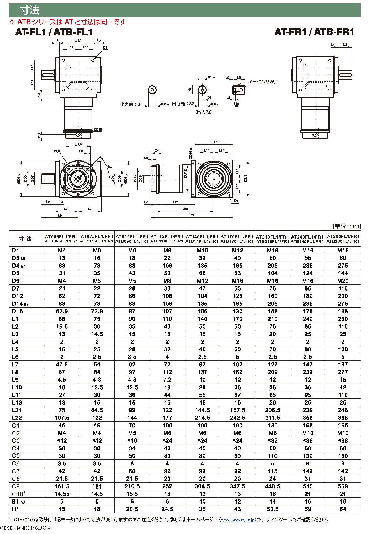 オープニング シグマー 中空軸フランジ取付形減速機 TMHFB-04-30